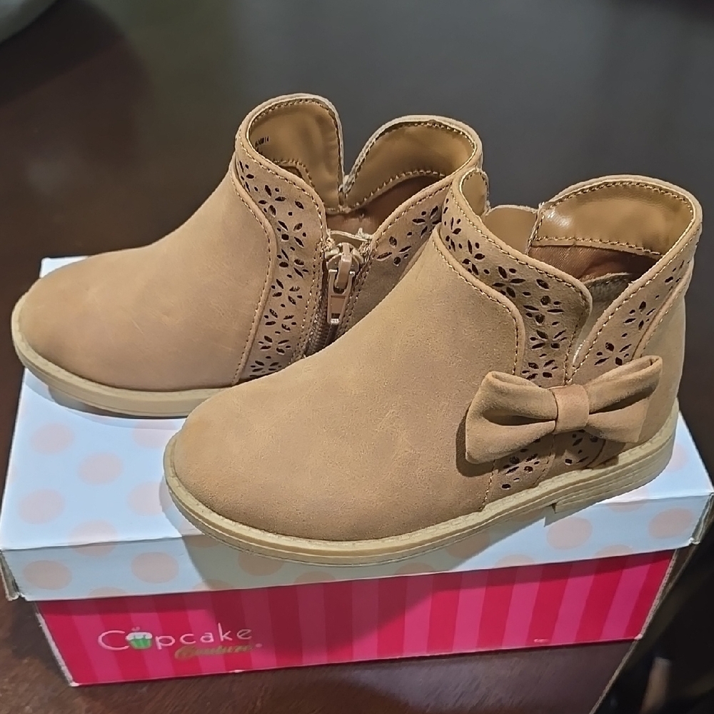 Tan Kids Booties